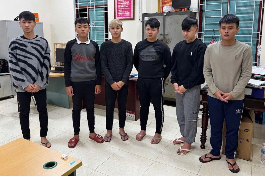 6 người bị tạm giữ liên quan đến án mạng khiến 3 thiếu niên đi xe máy tử vong. Ảnh: Công an Gia Lai