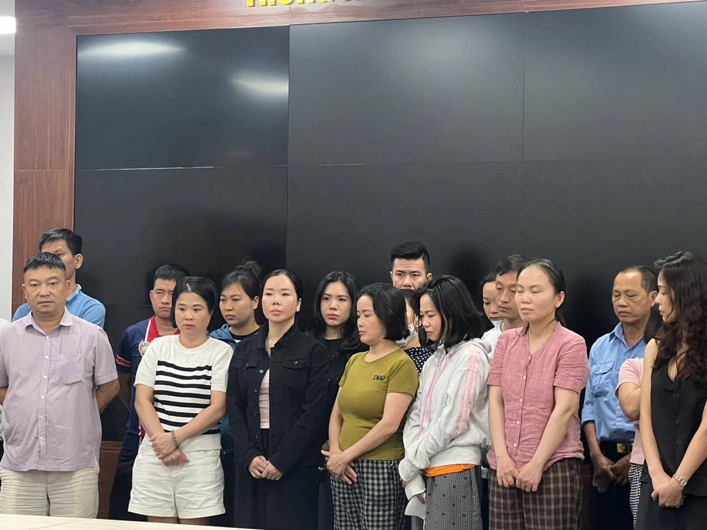 Một số bị can trong vụ án. Ảnh: Công an cung cấp