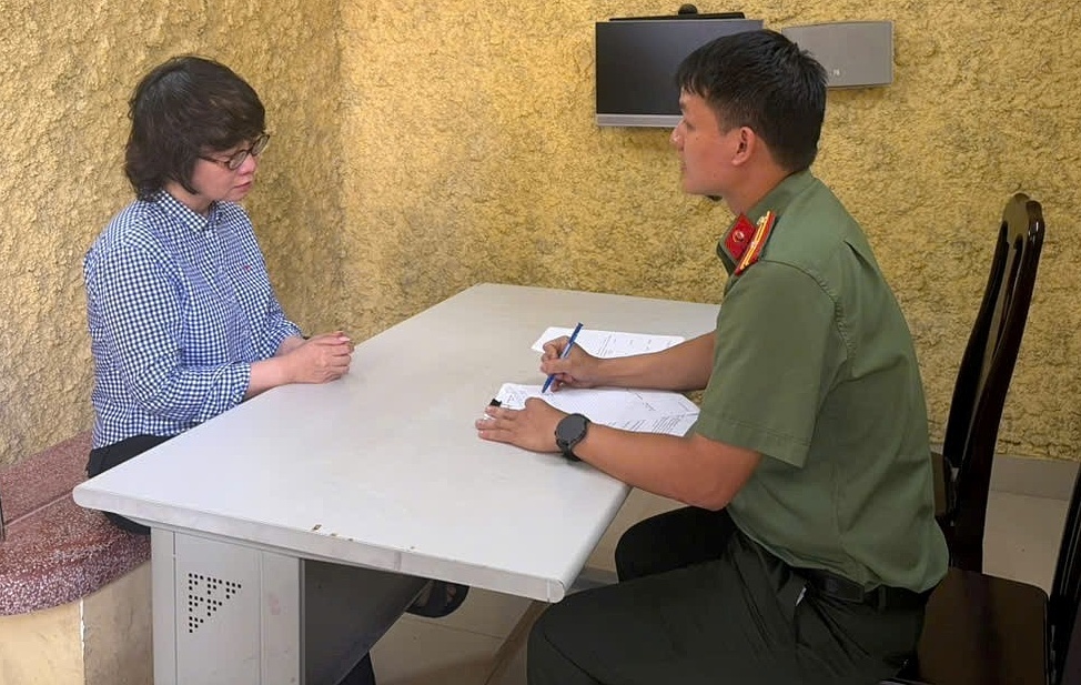 Bị can Nguyễn Thúy Hằng. Ảnh: Công an thành phố Hà Nội