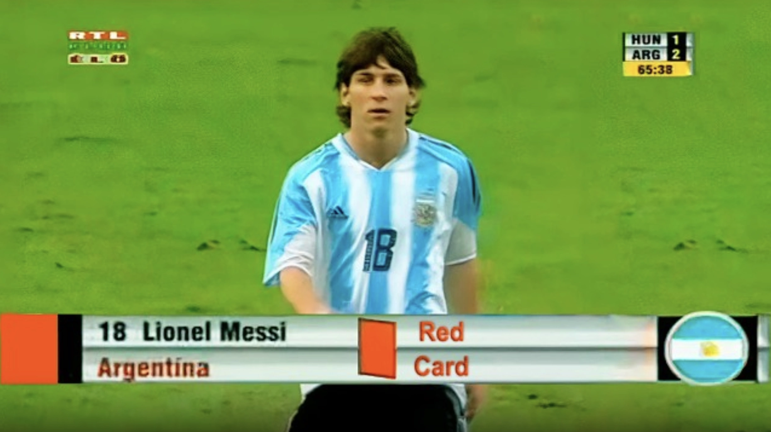 Messi lĩnh thẻ đỏ trong trận ra mắt ĐTQG Argentina