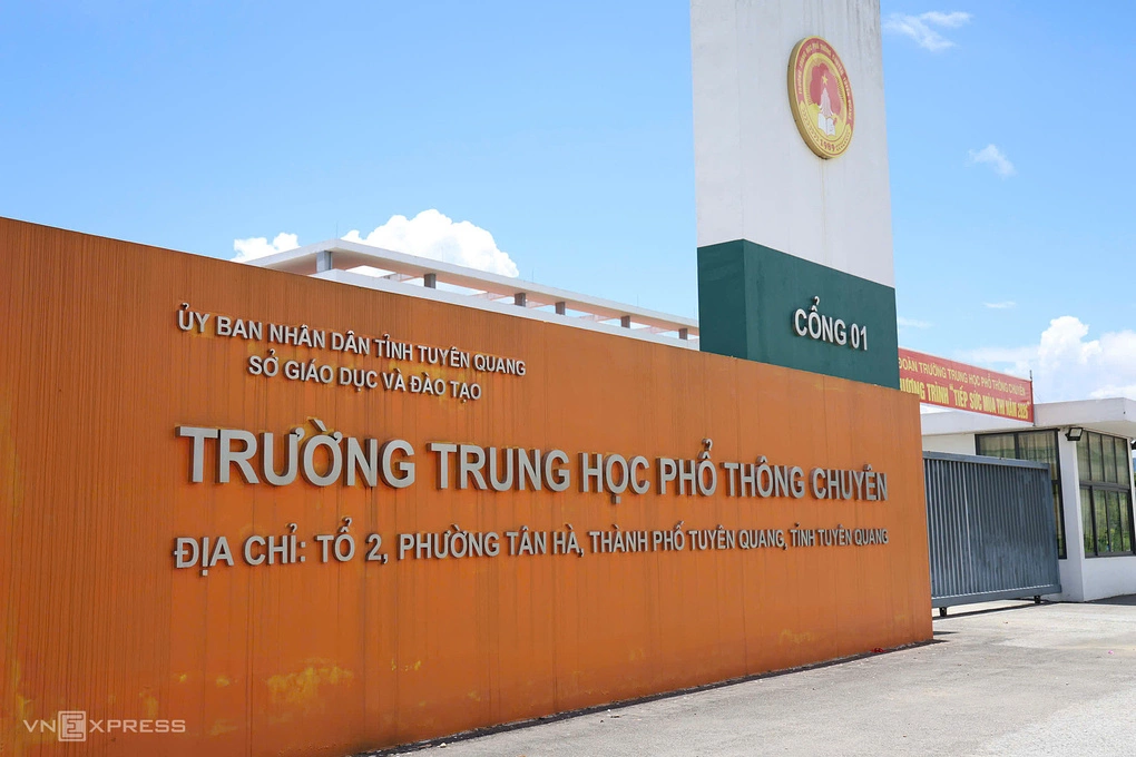 Trường THPT chuyên Tuyên Quang. Ảnh: Thanh Hằng
