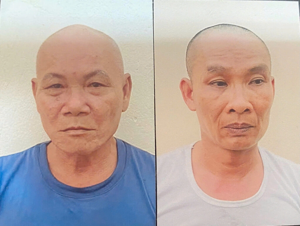 Nguyễn Văn Thắng và Nguyễn Thành Võ khi bị bắt. Ảnh: Công an cung cấp