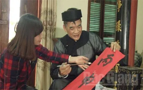 thư pháp Thổ Hà, xã Vân Hà, huyện Việt Yên, cho chữ, xin chữ, ông đồ