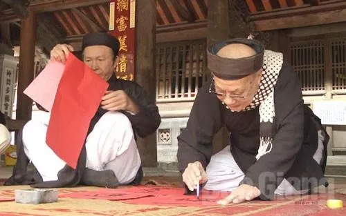 thư pháp Thổ Hà, xã Vân Hà, huyện Việt Yên, cho chữ, xin chữ, ông đồ