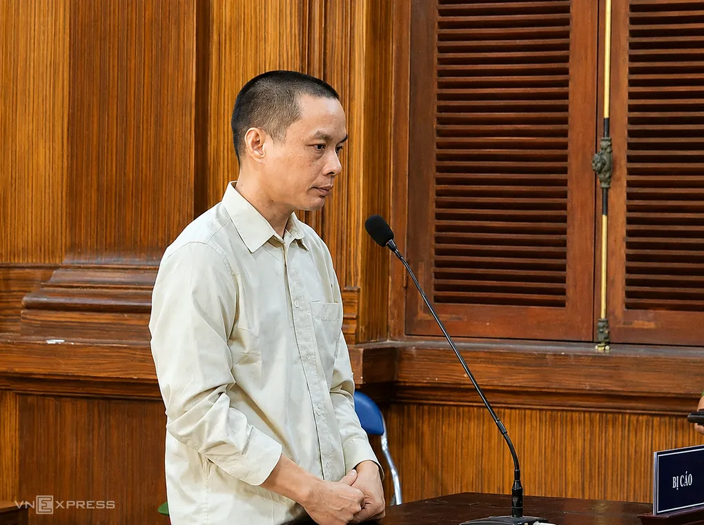Bị cáo Lê Duy Khánh tại tòa hôm nay. Ảnh: Bình Nguyên