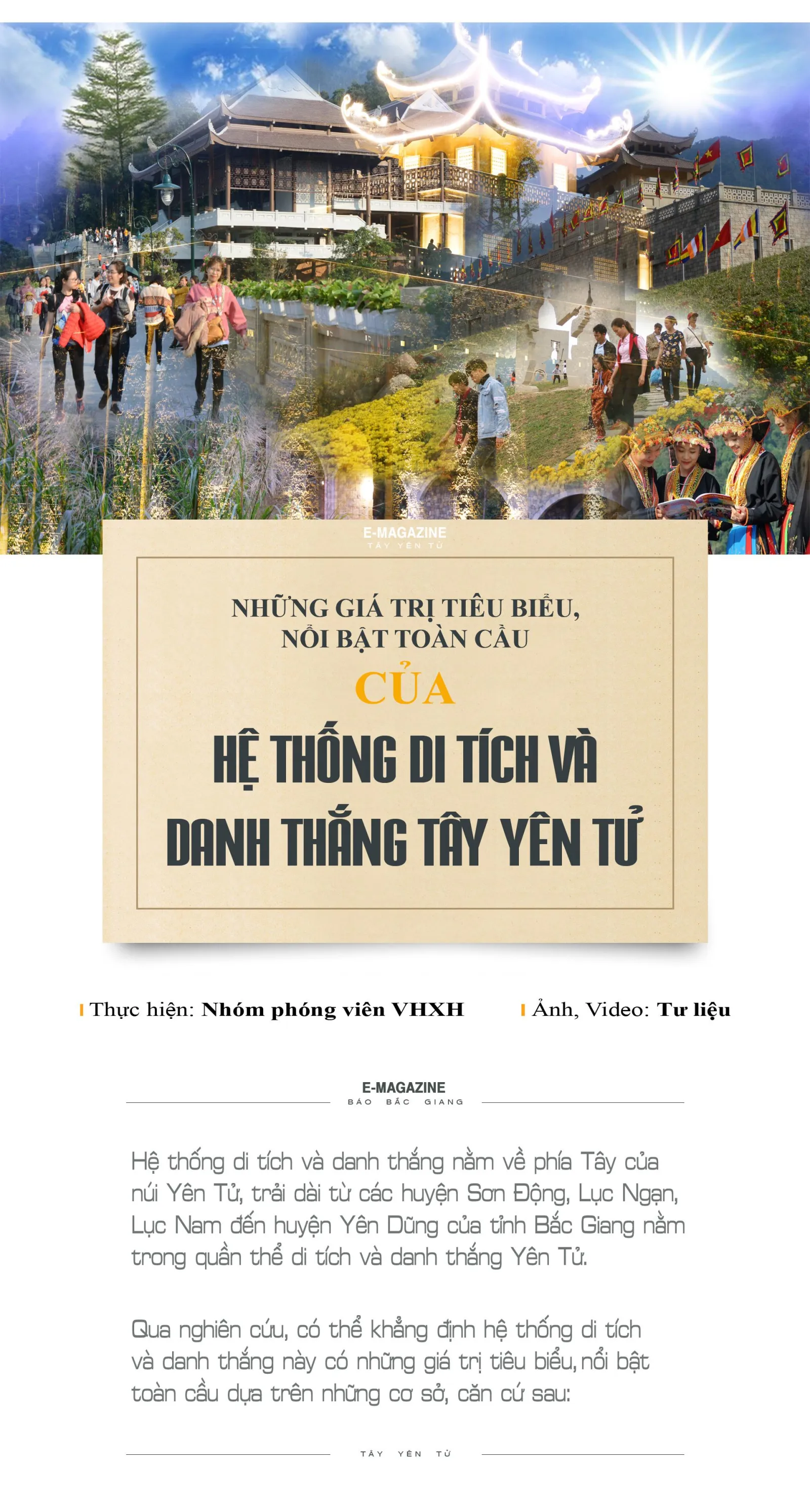 giá trị tiêu biểu, nổi bật toàn cầu, hệ thống di tích, danh thắng Tây Yên Tử, Tây Yên Tử