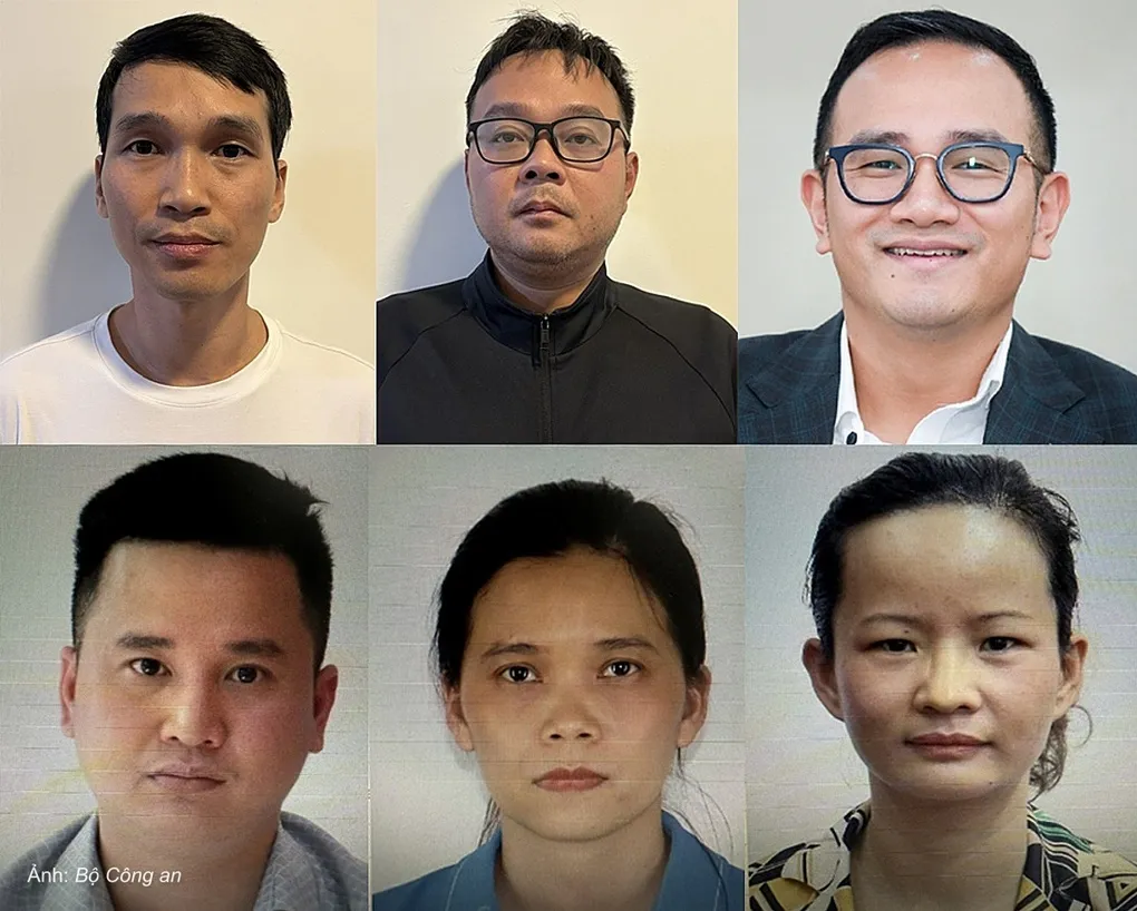 Một số bị can đã bị khởi tố trong vụ án. Ảnh: Bộ Công an