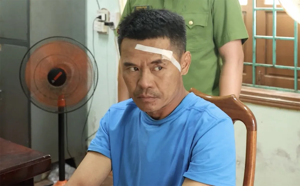 Trần Hoàng Diệu tại cơ quan công an. Ảnh: Khôi Trần