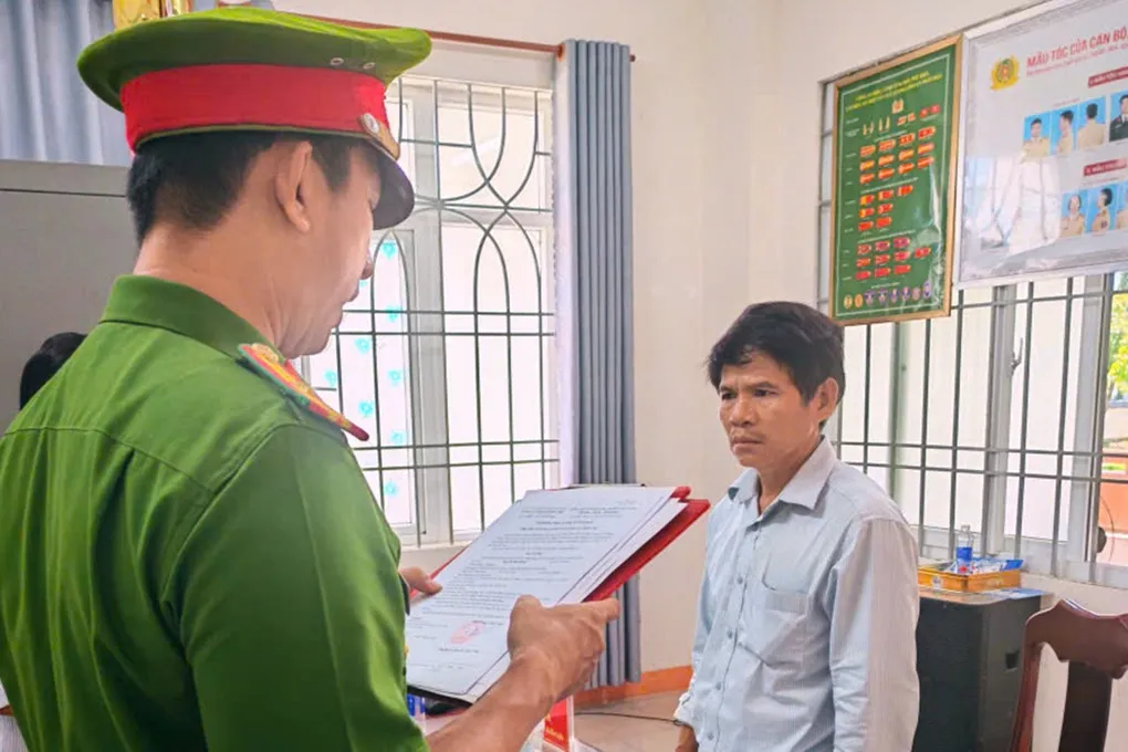 Bị can Nguyễn Bảo Đông tại cơ quan công an. Ảnh: Thành Huynh