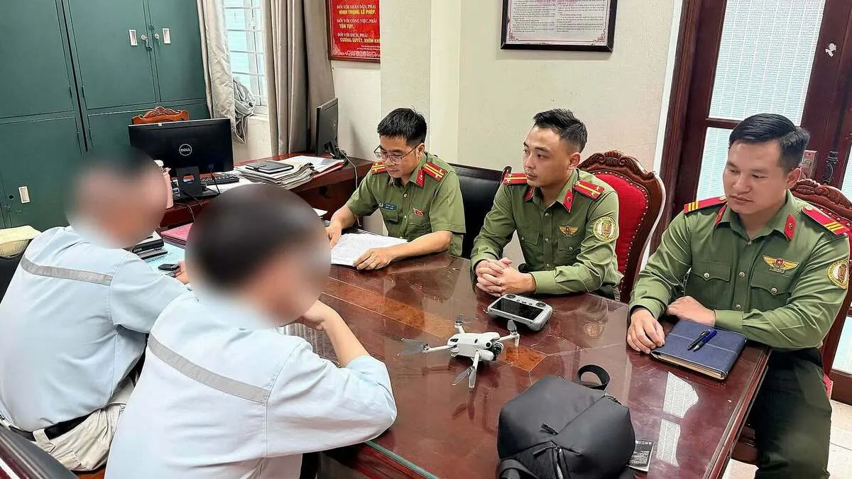 Công an phát hiện flycam bay cao, cách sân bay Nội Bài 4,5 km