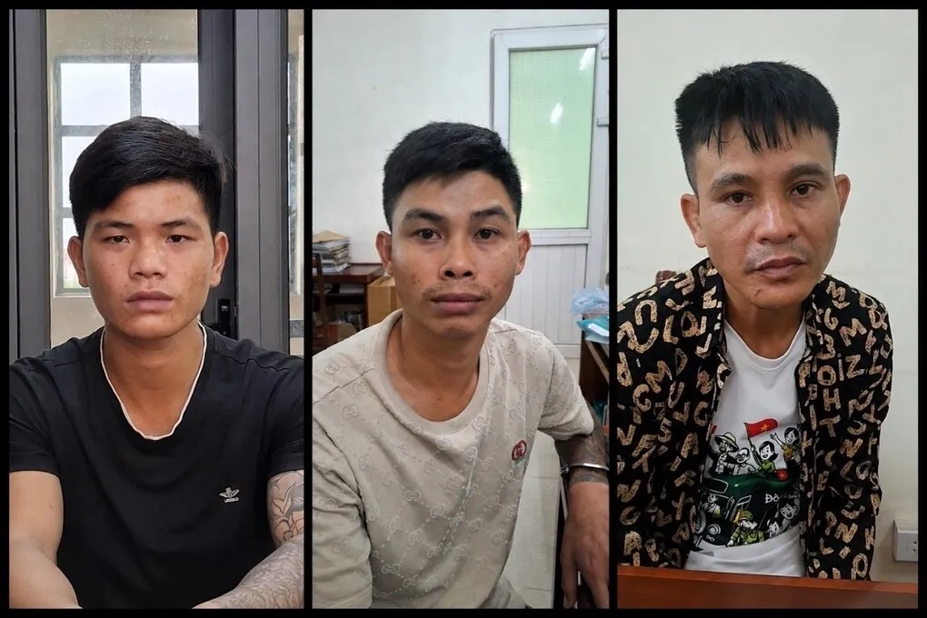 Lường Văn Hưng, Đỗ Duy Đức và Nguyễn Văn Cương tại Cơ quan điều tra. Ảnh: CACC