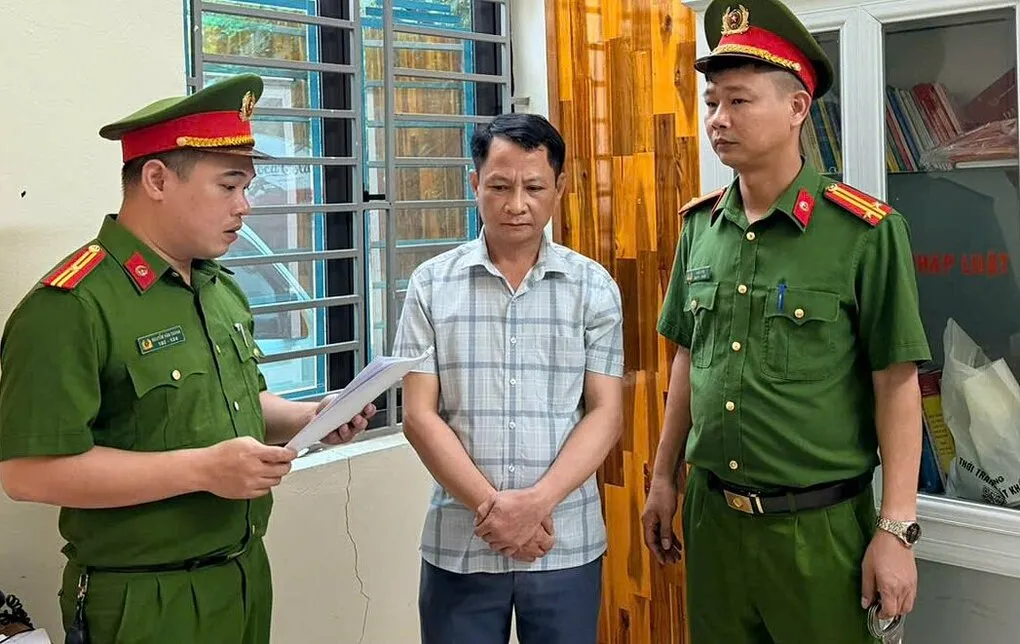 Cựu phó chủ tịch xã Sái Văn Thường. Ảnh: Công an cung cấp