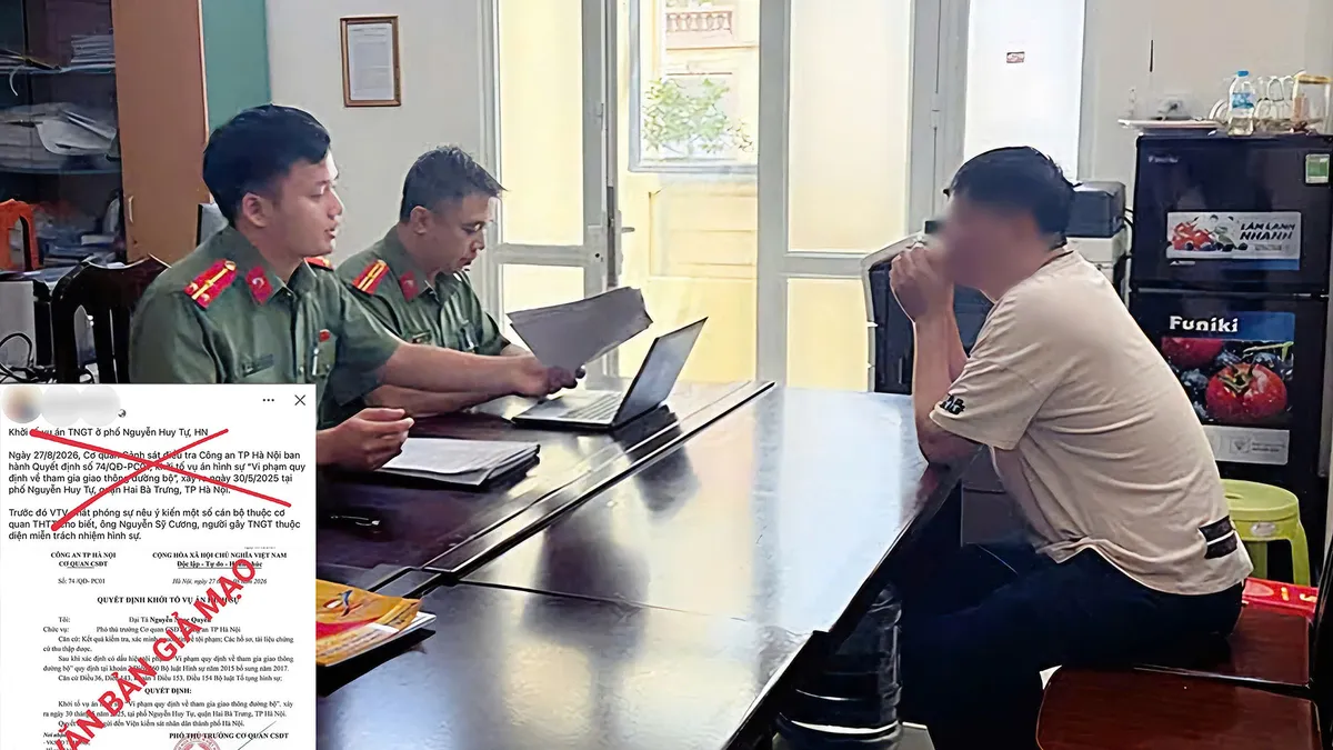 Người đăng quyết định khởi tố giả 'vụ tai nạn ở phố Nguyễn Huy Tự' bị phạt
