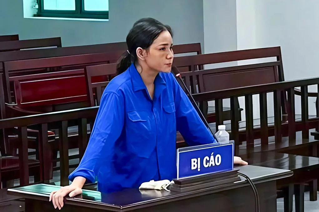 Bị cáo Trang tại tòa. Ảnh: Hùng Lê