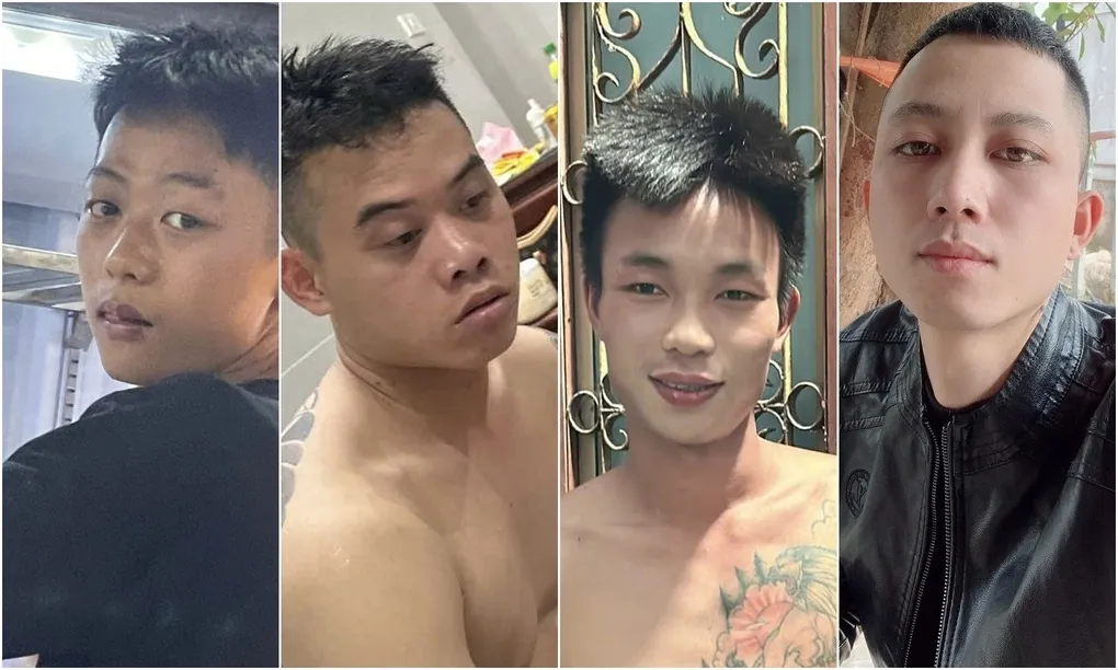 Mạnh, Anh Tú, Thái và Tuấn Anh, nhóm mua bán người vừa bị bắt. Ảnh: CACC