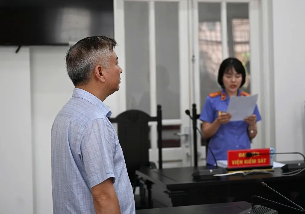 Ông Nguyễn Ngọc Ngân tại tòa chiều 11/8. Ảnh: Danh Lam