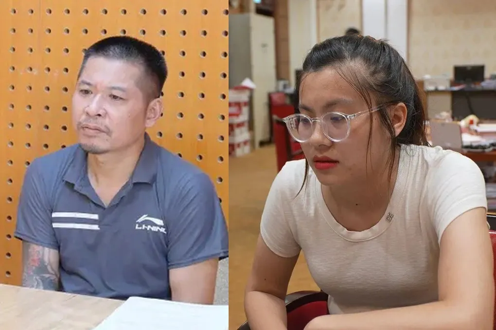 Bị can Triệu Văn Tuyền và Phùng Thị Huệ. Ảnh: Công an cung cấp