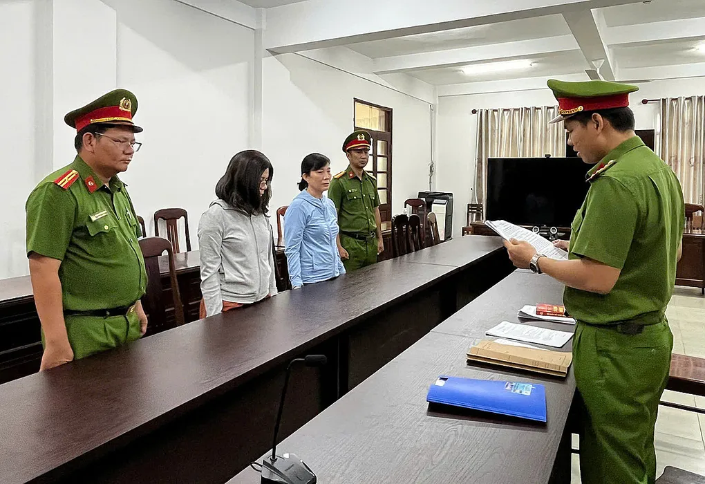 Các bị can tại cơ quan điều tra. Ảnh: Công an Đăk Lăk