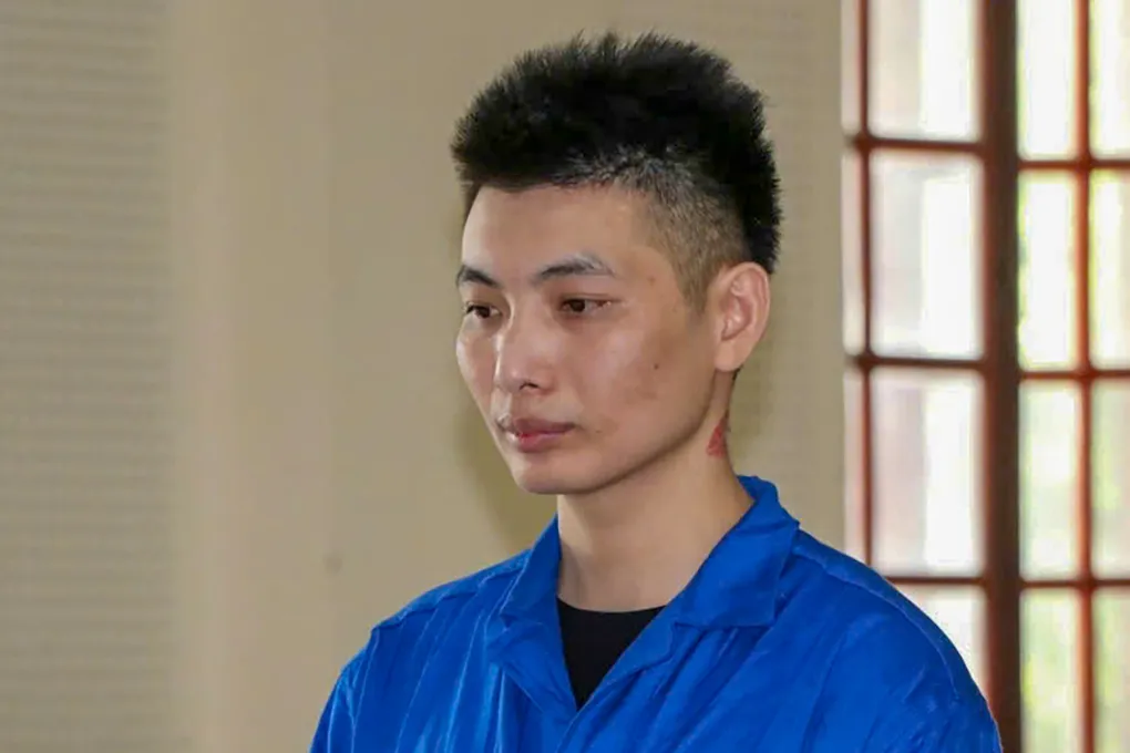 Bị cáo Vỹ tại tòa. Ảnh: Hùng Lê