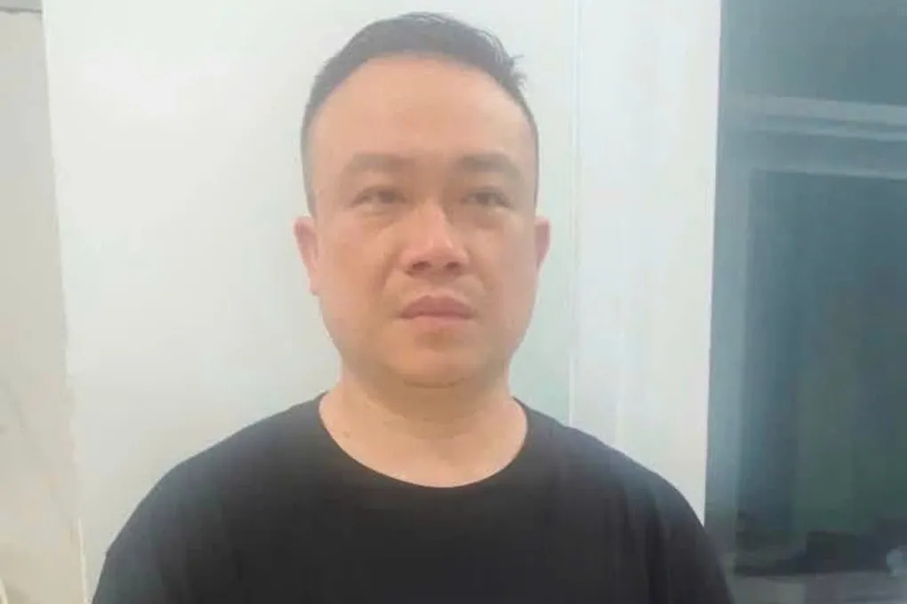 Lê Minh Trí tại cơ quan công an. Ảnh: Công an cung cấp