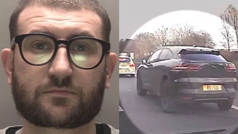 Nathan Owen và chiếc Jaguar. Ảnh: CPS