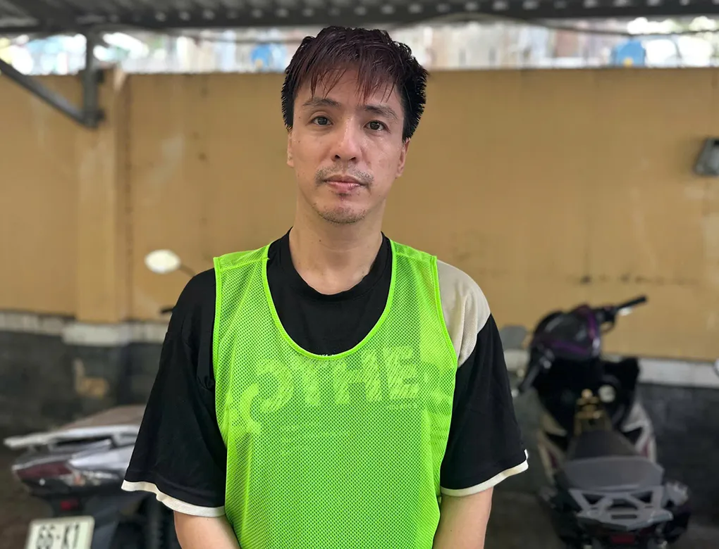 Tăng Nhật Tuệ tại cơ quan điều tra. Ảnh: Công an TP HCM