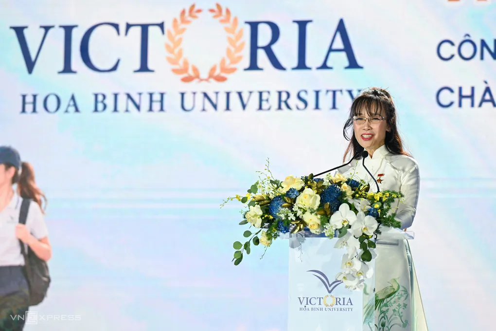 Anh hùng lao động, Tiến sĩ Nguyễn Thị Phương Thảo phát biểu tại sự kiện. Ảnh: Giang Huy