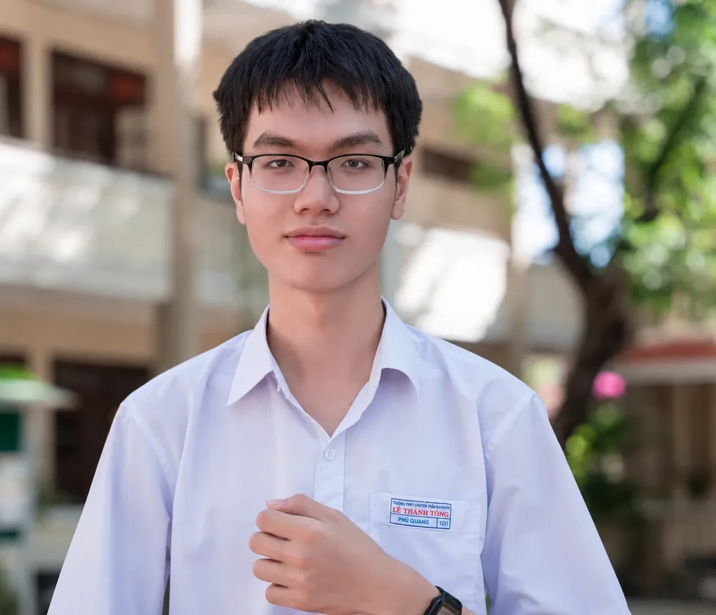 Đỗ Phú Quang - thủ khoa đầu vào trường Đại học Công nghệ Thông tin năm nay. Ảnh: Nhân vật cung cấp