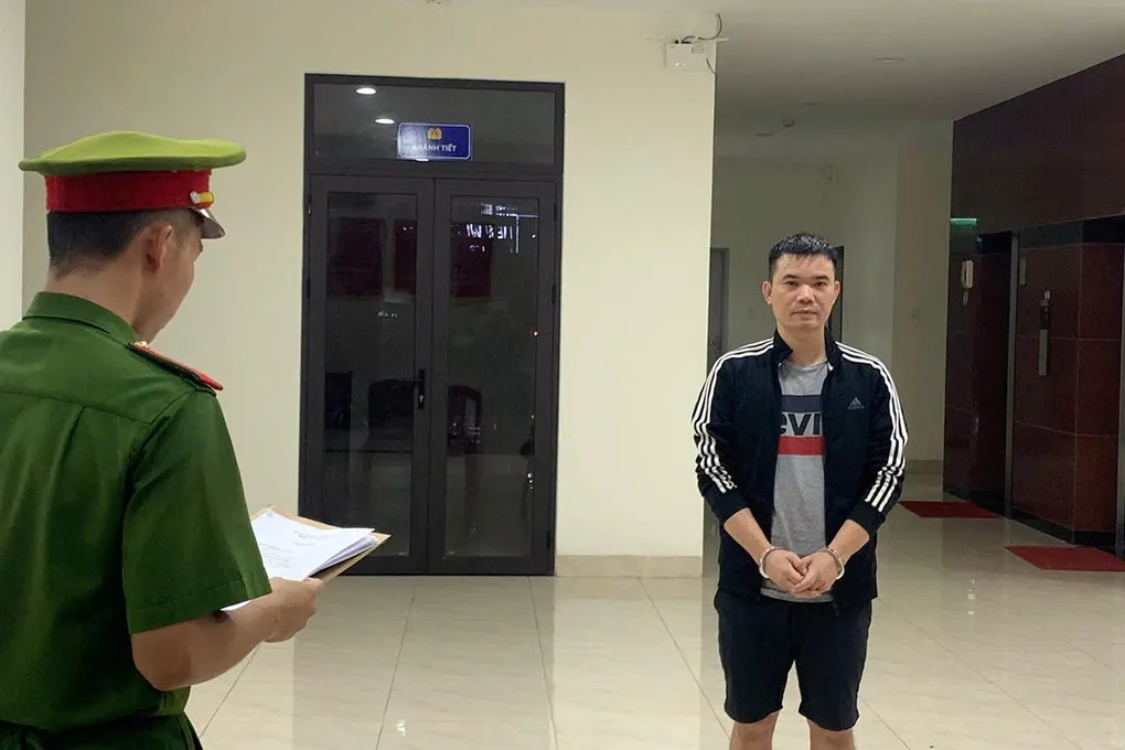 Trần Văn Quân tại thời điểm bị bắt. Ảnh: Thành Huynh