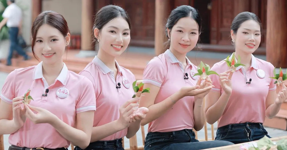53 người đẹp Hoa hậu Việt Nam 2026 học hát quan họ, têm trầu cánh phượng
