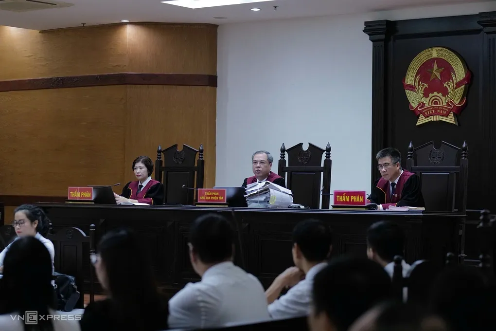 Phiên tòa mở tại Tòa phúc thẩm TAND Tối cao tại Hà Nội. Ảnh: Ngọc Thành