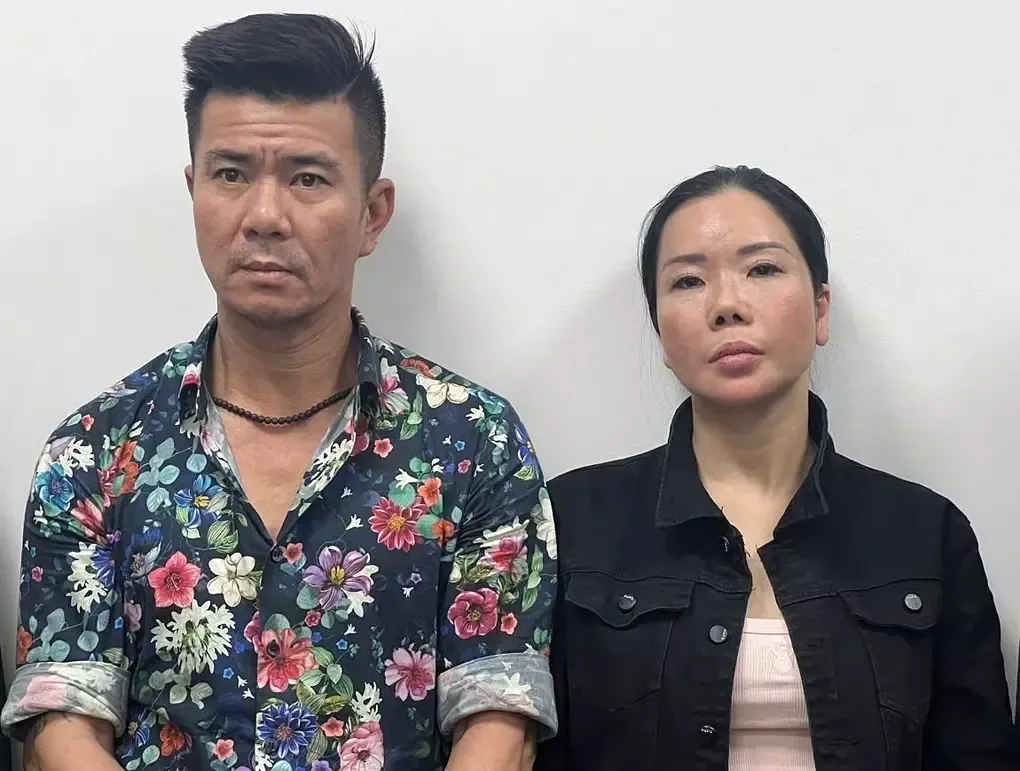 Vợ chồng Mai Anh và Lê Văn Đông. Ảnh:Công an cung cấp