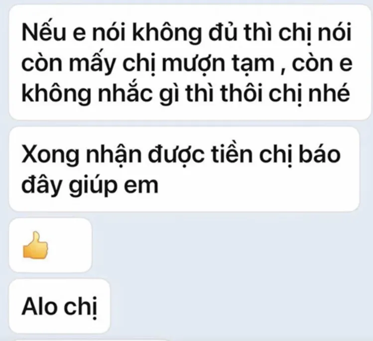 Kẻ gian soạn tin nhắn hướng dẫn cách vay tiền cho chị Yến. Ảnh: Hùng Lê