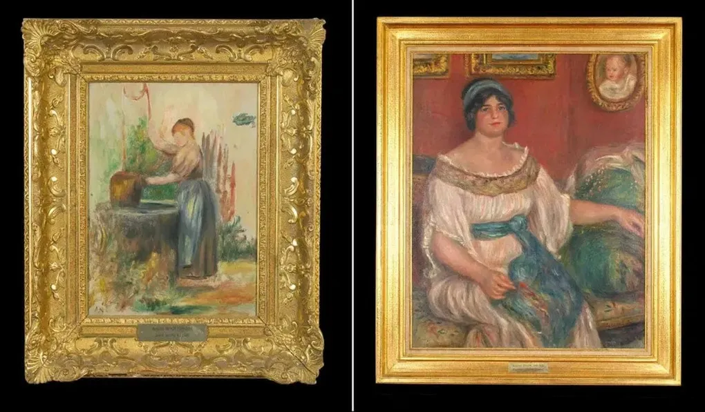 Hai bức tranh bị trộm vẫn chưa được tìm thấy của Bảo tàng Renoir. Ảnh: Museum Renoir