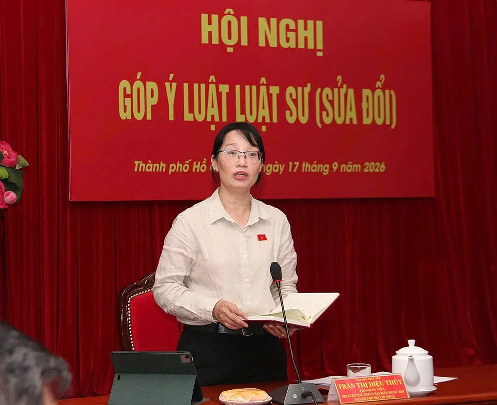 Bà Trần Thị Diệu Thúy phát biểu tổng kết hội nghị. Ảnh: Hải Duyên