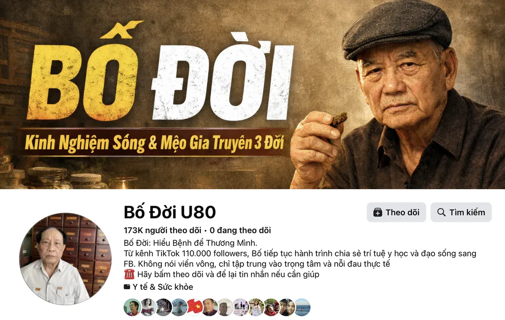 Tài khoản facebook của ông Nghĩa có hàng trăm nghìn người theo dõi. Ảnh chụp màn hình