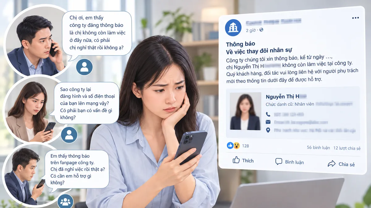 Công ty có quyền đăng thông tin cá nhân của người đã nghỉ việc lên mạng?