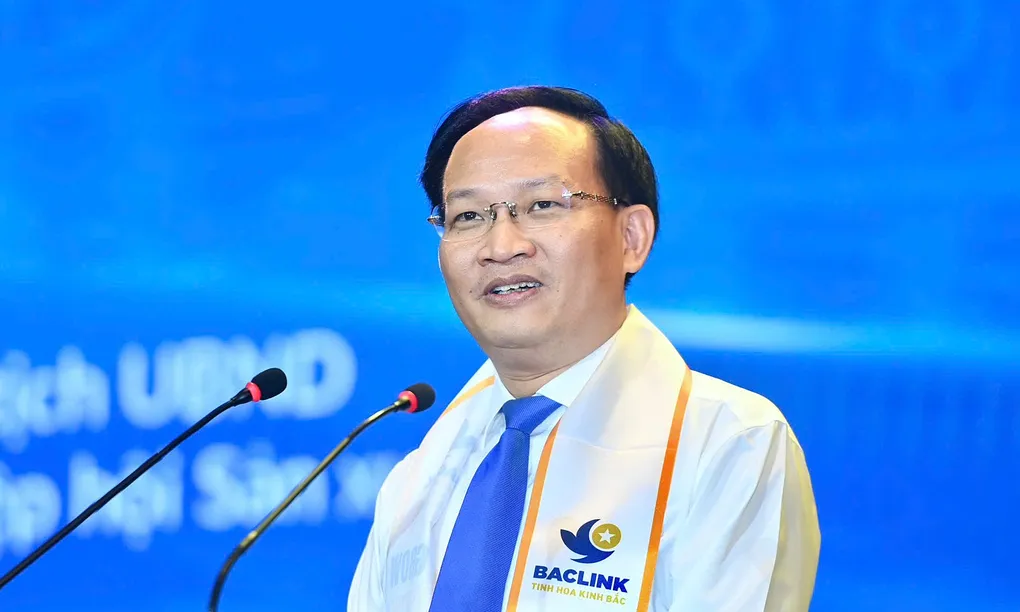 Ông Phạm Văn Thịnh, Phó chủ tịch UBND TP Bắc Ninh, tại sự kiện. Ảnh: Dân trí
