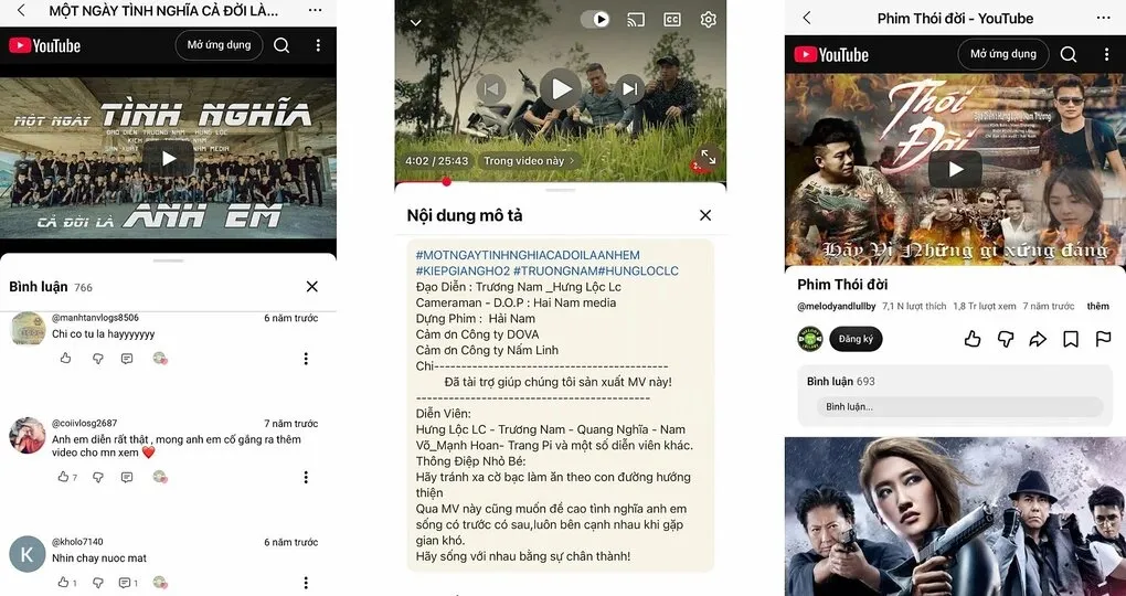 Một số video đăng tải thu hút hàng triệu lượt xem. Ảnh: Chụp màn hình
