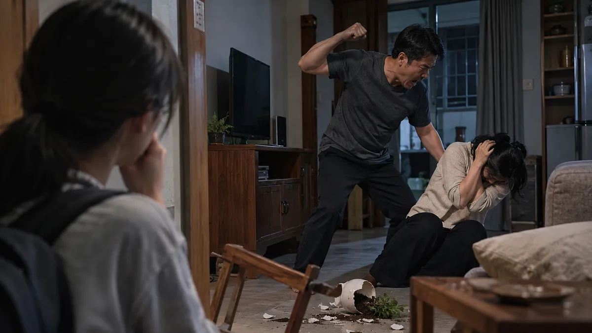 Cháu nên làm gì khi bố thường đánh mẹ nhưng chưa gây thương tích rõ ràng?