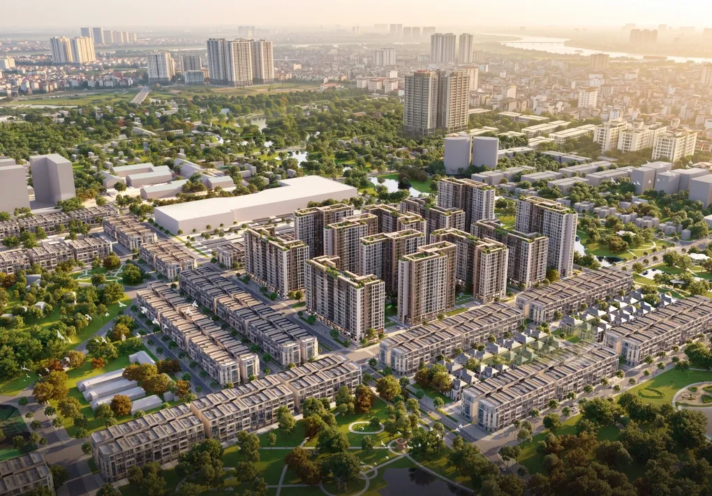 Phối cảnh tổng thể tổ hợp 12 tòa tháp Hope Residences Bắc Ninh tại phường Tân Tiến. Ảnh: ACD Bắc Ninh