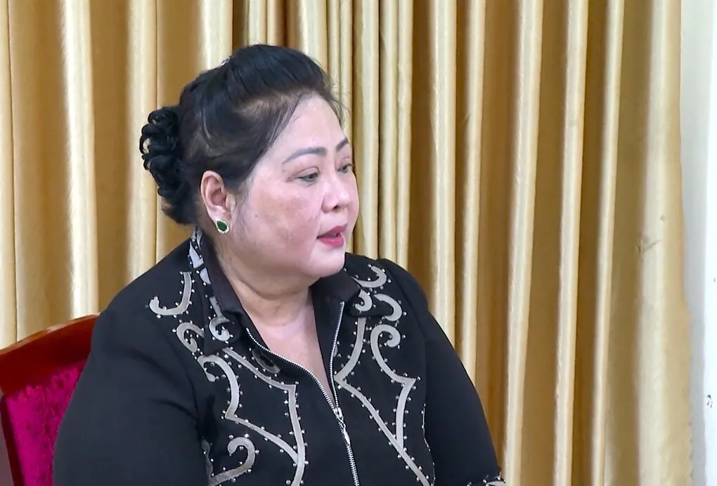 Bà Hồ Thị Kiểng thời điểm bị bắt. Ảnh: Công an Cà Mau