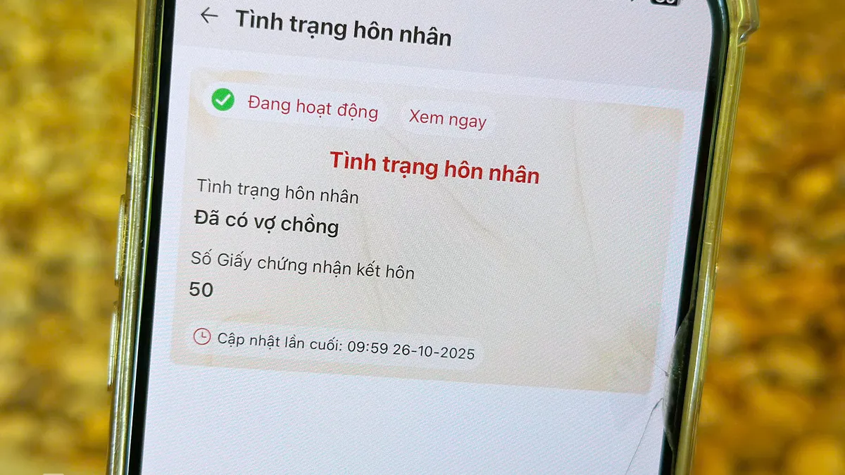 Vì sao đã ly hôn nhưng VNeID vẫn hiển thị 'đang có vợ chồng'?