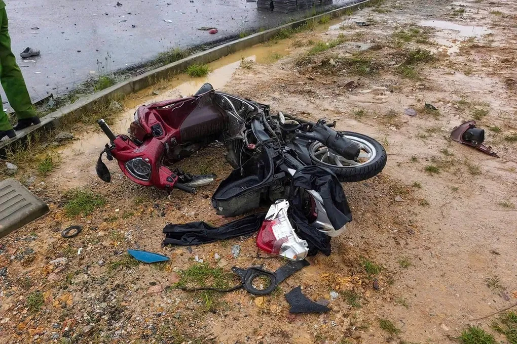 Hiện trường vụ tai nạn, ngày 15/9. Ảnh: Hùng Lê