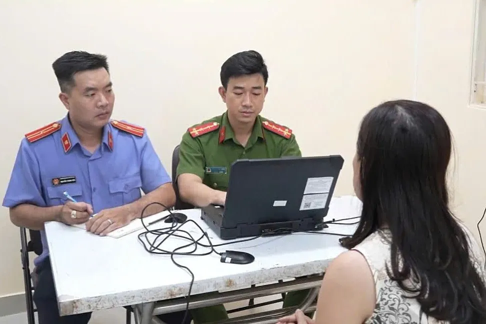 Một bị can tại cơ quan điều tra. Ảnh: Công an cung cấp