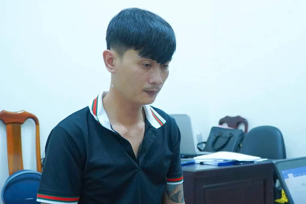 Vũ tại Công an xã Ngãi Giao. Ảnh: Hắc Minh