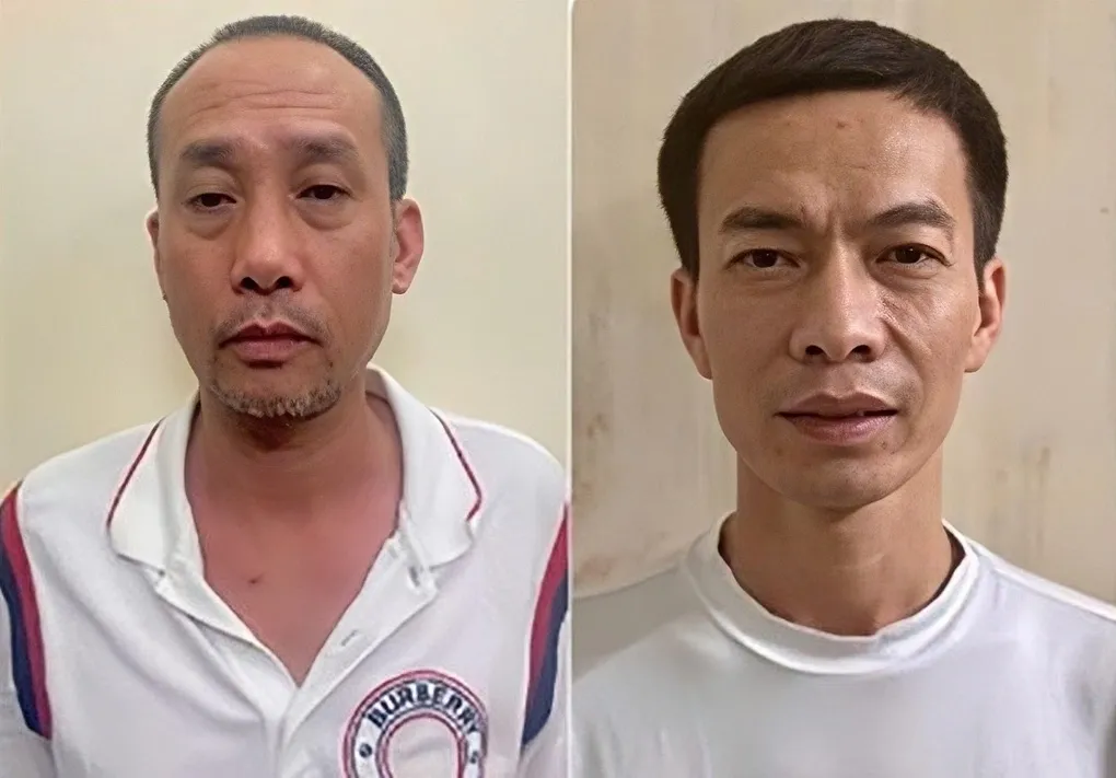 Tuấn Thần đèn (trái) và Trịnh Văn Tuấn lúc bị bắt. Ảnh: Bộ Công an