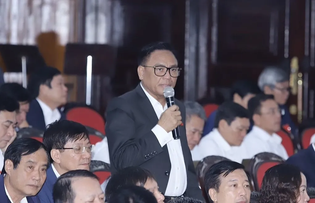 Ông Cao Tiến Đoan tại kỳ họp HĐND tỉnh Thanh Hoá năm 2023. Ảnh: Lam Sơn