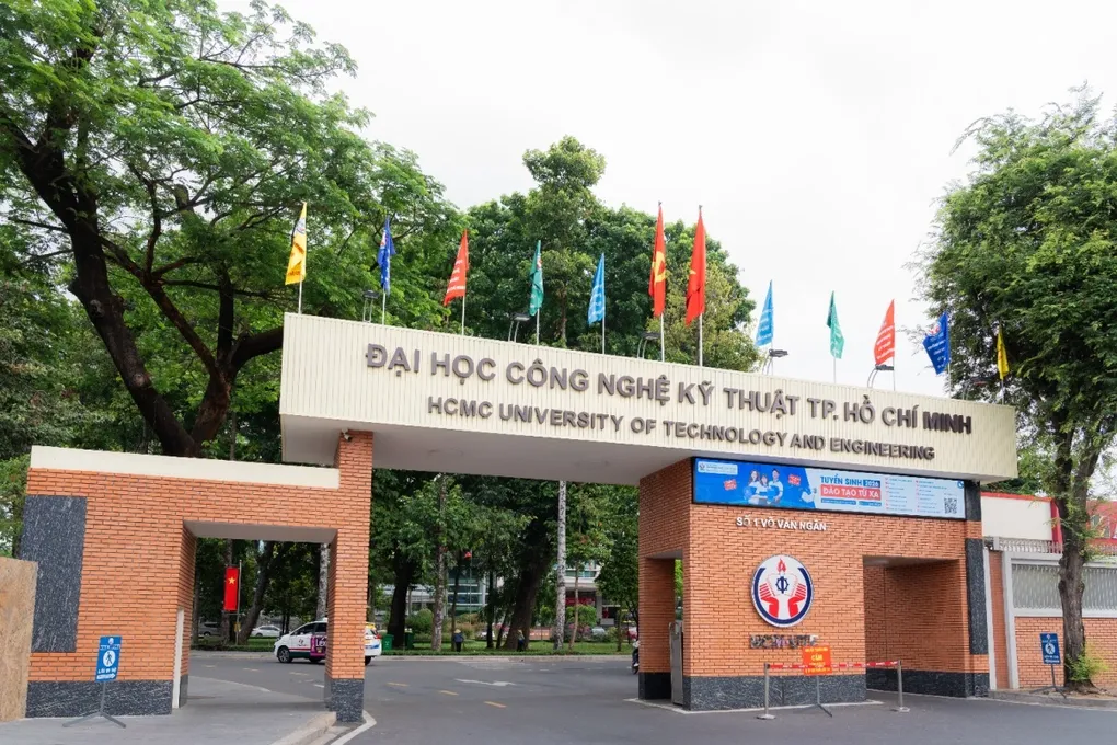Cổng trường Đại học Công nghệ Kỹ thuật TP HCM. Ảnh: HCM-UTE