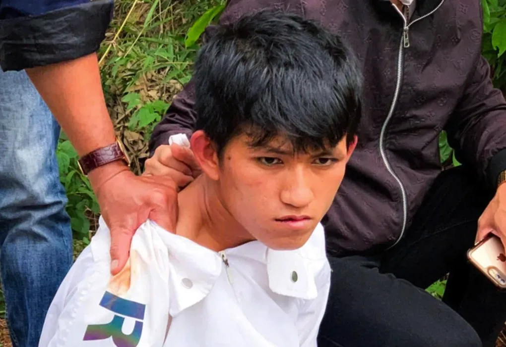 Hồ Văn Tình thời điểm bị bắt. Ảnh: Công an Gia Lai